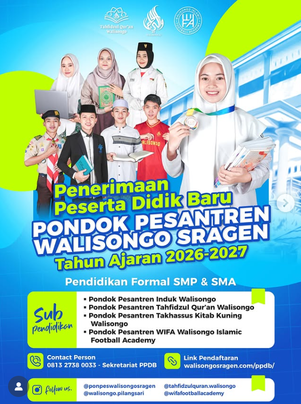 brosur PPDB SMP Walisongo Sragen 2026